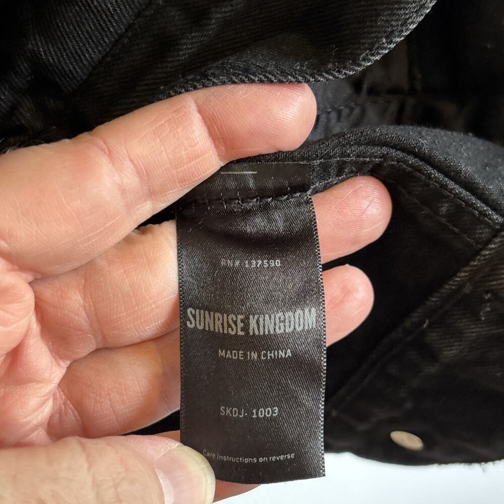 Sunrise Kingdom - black denim jacket in a - size XL - Picture 3 of 7